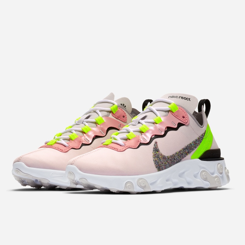 Nike Light Soft Pink React Element 55 Prm Running… - image 1